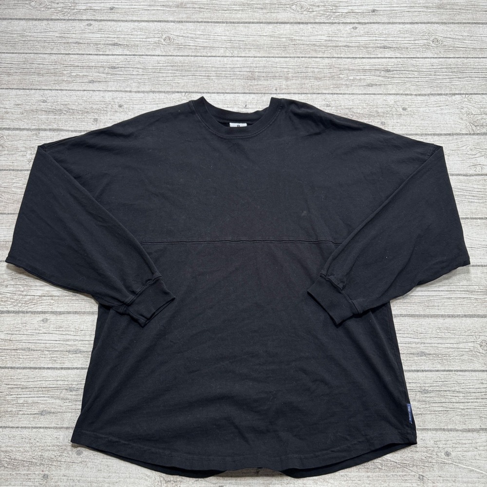 Spirit Jersey Shirt Men's Medium Black New York Oversized Long Sleeve Streetwear
